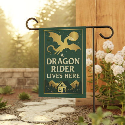 A Dragon Rider Lives Here Flag